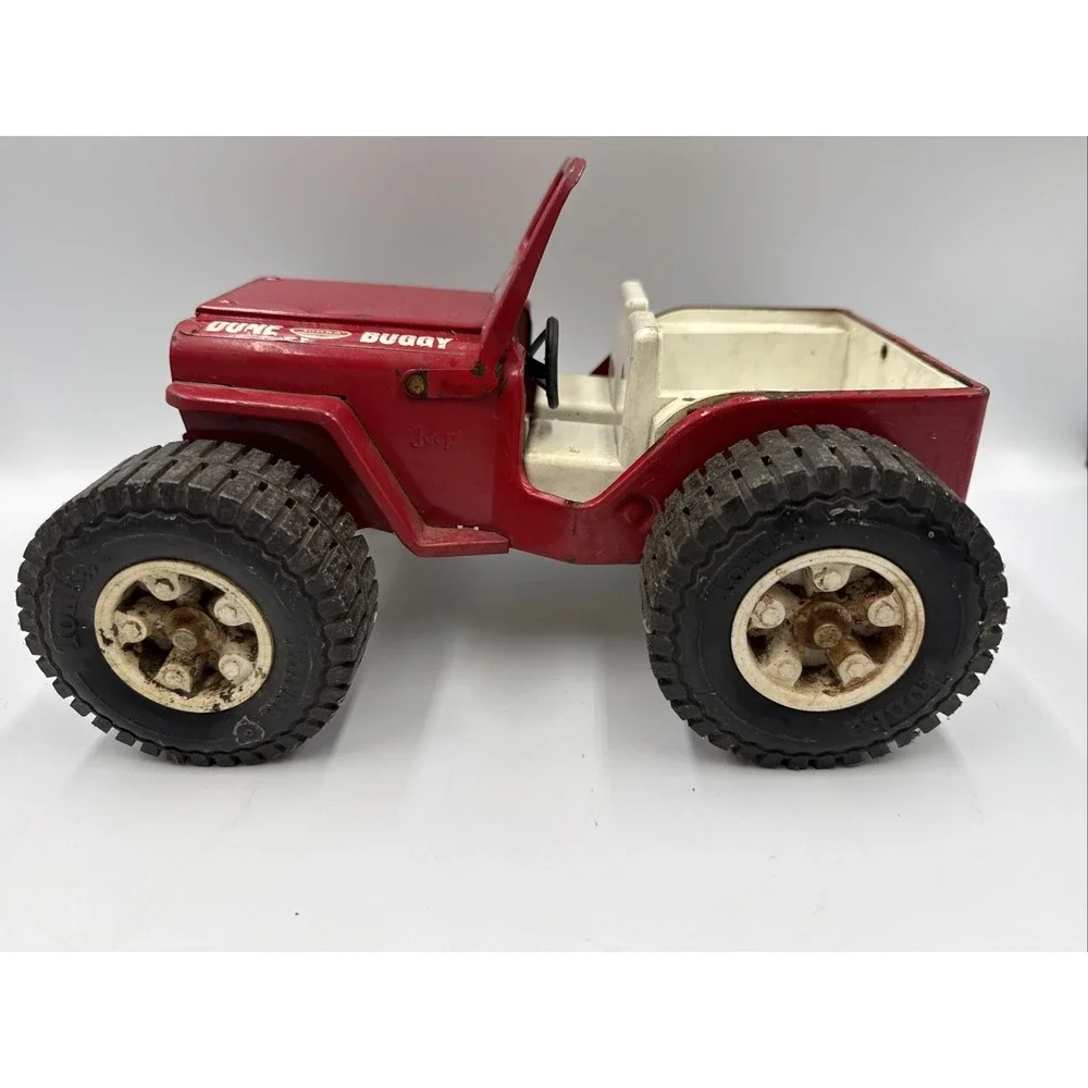 VTG TONKA JEEP DUNE BUGGY 1970s PRESSED STEEL BIG TIRES RED MADE IN USA Duck